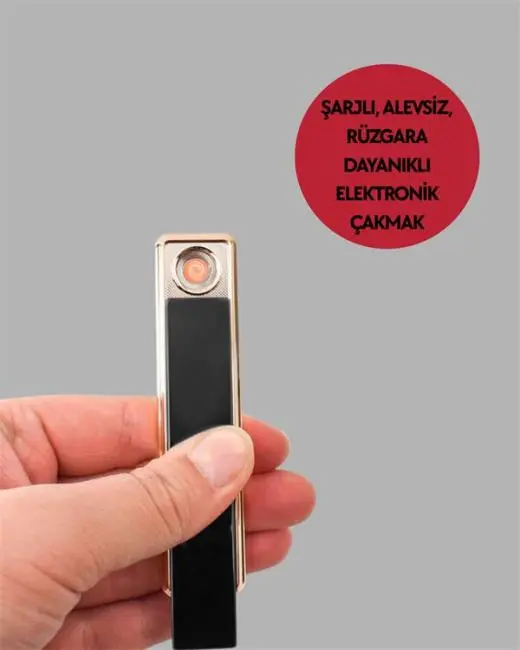 Plazma Ark Teknolojili Elektrikli Çakmak – Dokunmatik LED Göstergeli Şarj Edilebilir