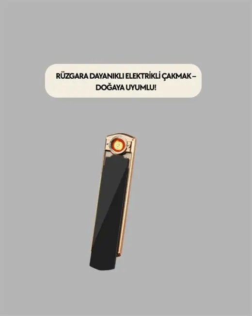 Plazma Ark Teknolojili Elektrikli Çakmak – Dokunmatik LED Göstergeli Şarj Edilebilir