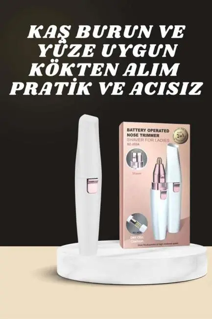 Kulak Burun ve Yüz Epilasyon Aleti ve Yüz Masaj Aleti İkili Cilt Bakım Seti