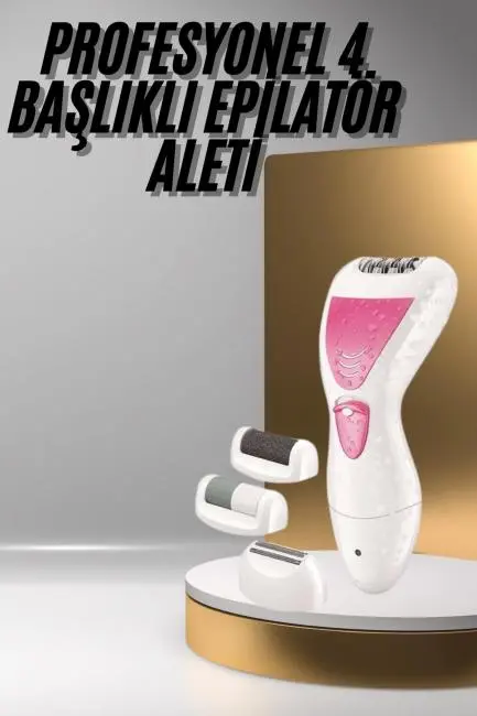 Ayak Törpü Başlıklı Epilatör Aleti 4 Başlıklı Taşınabilir Şarjlı Epilasyon Cihazı