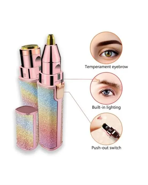 Mini USB Şarjlı Elektrikli Epilatör – Kaş ve Yüz Tüy Temizliği İçin 2'si 1 Arada