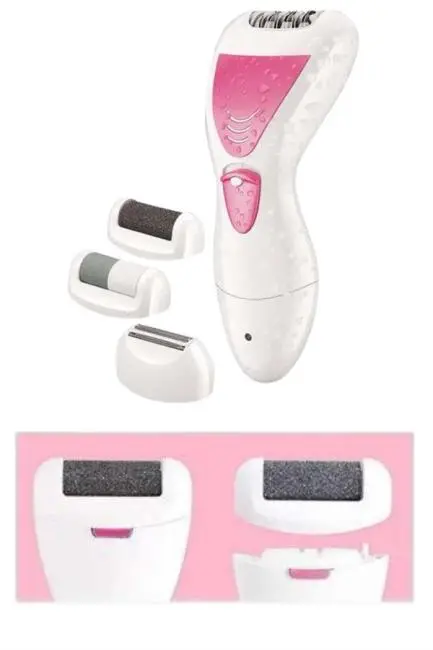 Ayak Törpü Başlıklı Epilatör Aleti 4 Başlıklı Taşınabilir Şarjlı Epilasyon Cihazı