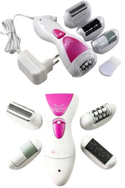 Ayak Törpü Başlıklı Epilatör Aleti 4 Başlıklı Taşınabilir Şarjlı Epilasyon Cihazı