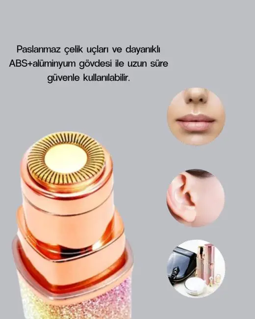 USB Şarjlı Kaş ve Yüz Tüy Alma Cihazı – Taşınabilir ve Acısız Kullanım