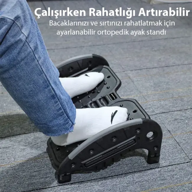 ALLY Masa Altı Ayaklık Masa Altı Ayak Desteği Ortopedik Ayak Standı-(5775)