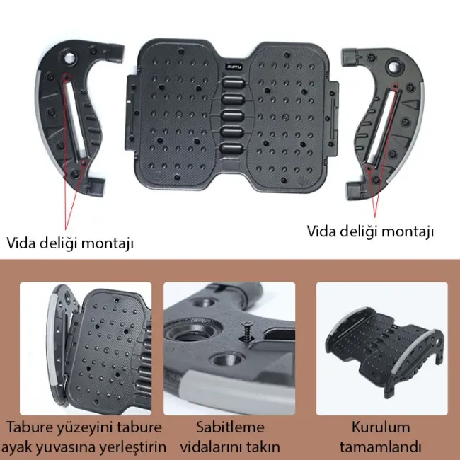 ALLY Masa Altı Ayaklık Masa Altı Ayak Desteği Ortopedik Ayak Standı-(5775)