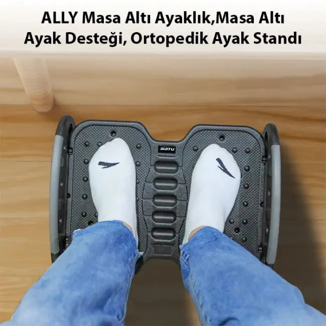 ALLY Masa Altı Ayaklık Masa Altı Ayak Desteği Ortopedik Ayak Standı-(5775)
