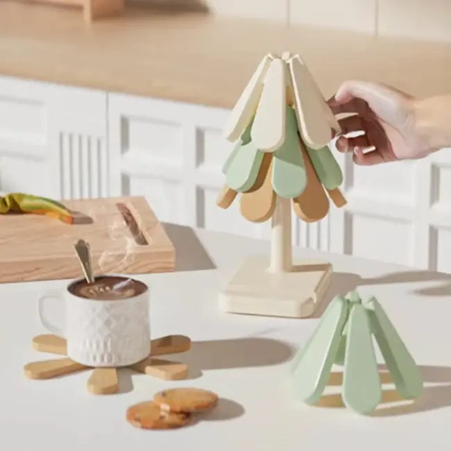 EZERE Yüksek ısıya Dayanıklı Çaydanlık Ve Tencere Kaymaz Servis Altlığı mat-(5775)