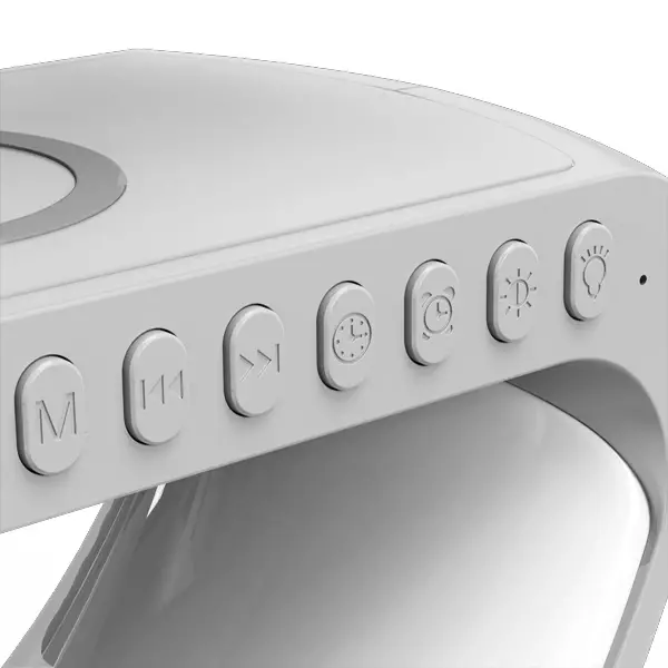 Ally 15W Kablosuz Şarj Standlı Bluetooth hoparlör RGB Gece Lambası-(5775)