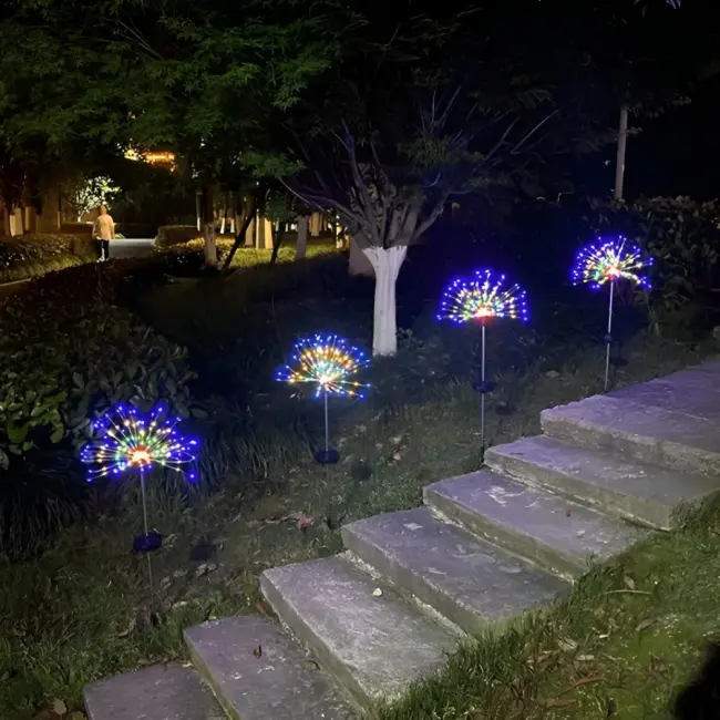 Ally Güneş Enerjili Işıklı Hava Fişek Temalı Dekoratif Bahçe Işığı-(5775)