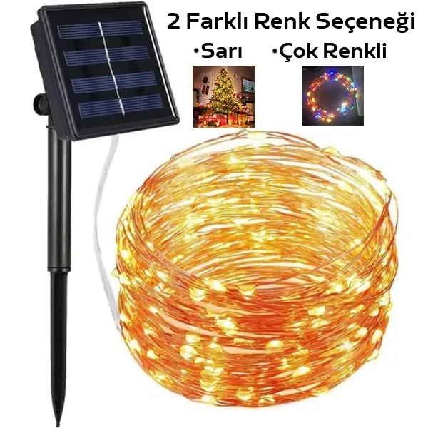 ALLY Solar Güneş Enerjili Dış Bahçe Aydınlatma Su Geçirmez Led 10M-(5775)