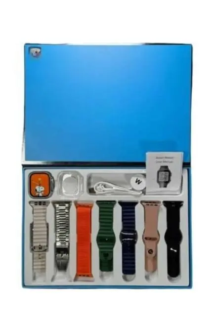 Akıllı Saat 7 Kordon Hediyeli Takvim Alarm Nabız Ölçer Bildirim Görme Sesli Görüşme