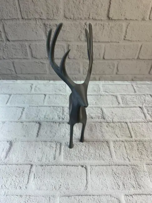 Gri Geyik Biblo Minimal Tasarım Şık Ev Aksesuarı