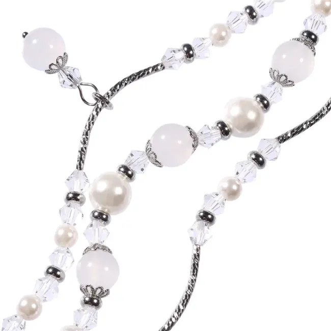 Ally Apple Watch 7-8 41mm 6-5-4 40mm Boncuk Taşlı Lux Kordon Kayış 3-2-1 38mm-(5775)