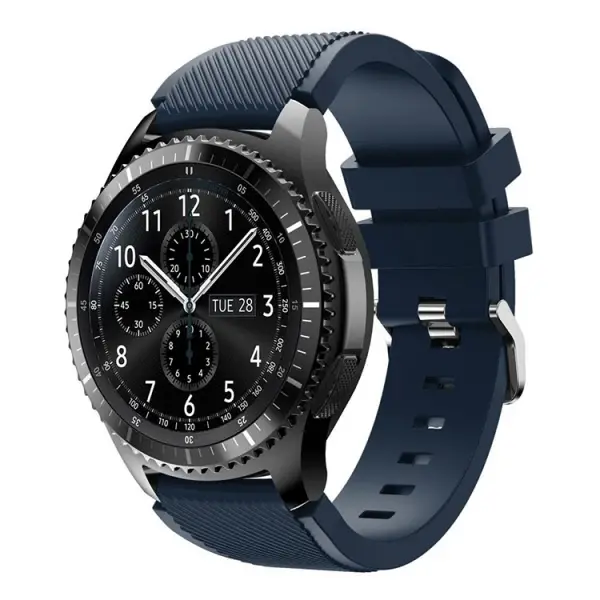 22MM Gear S3 Watch 4 -GT2 GT2E 46MM KayışKordon Silikon Kayış Kordon-(5775)