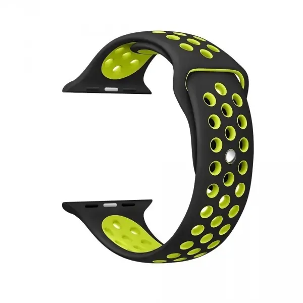 Ally Apple Watch 7-8 45mm 6-5-4 44mm Kayış Kordon Nike Style Soft Silikon 3-2-1 42mm-(5775)