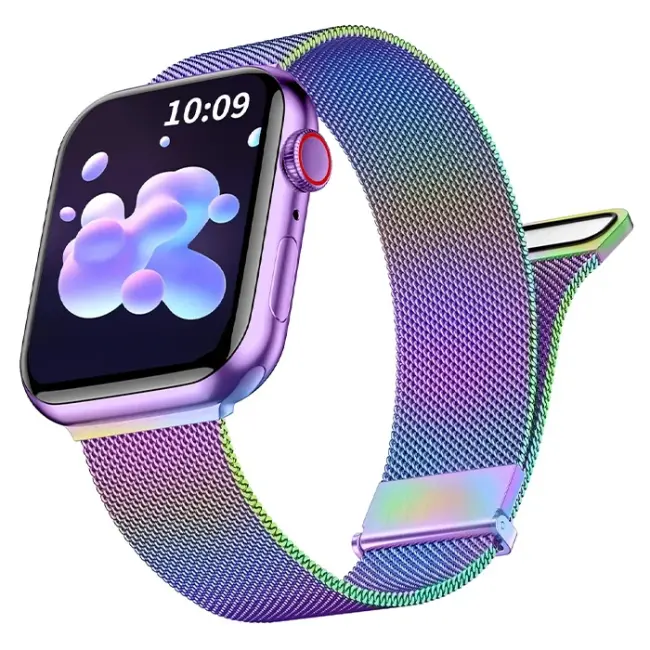 Ally Apple Watch 7-8 45mm 6-5-4 44mm Kayış Kordon Metal Milano Loop 3-2-1 42mm-(5775)