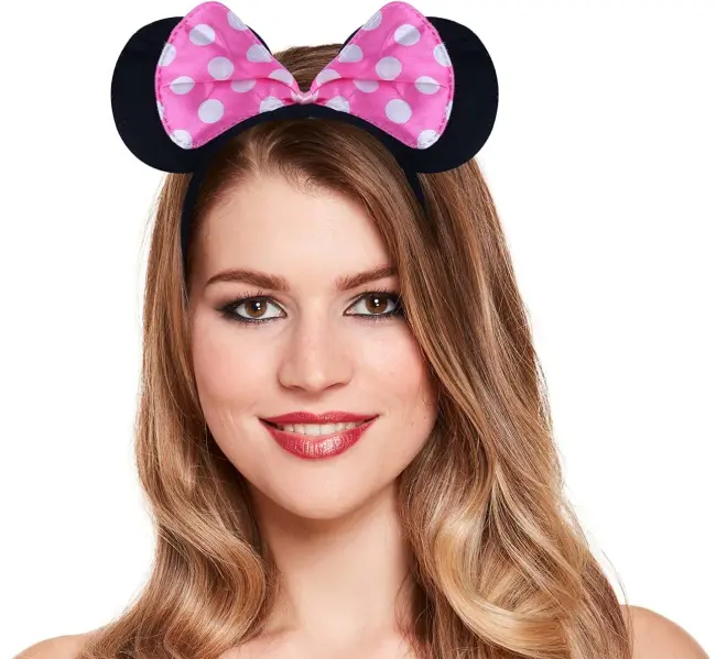 Pembe Fiyonklu Minnie Mouse Tacı Mini Kulak