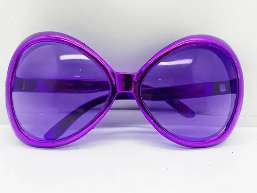 Mor Renk Yeşilçam Nostalji 80li Yıllar 90lı Yıllar Parti Gözlüğü  7x16 Cm