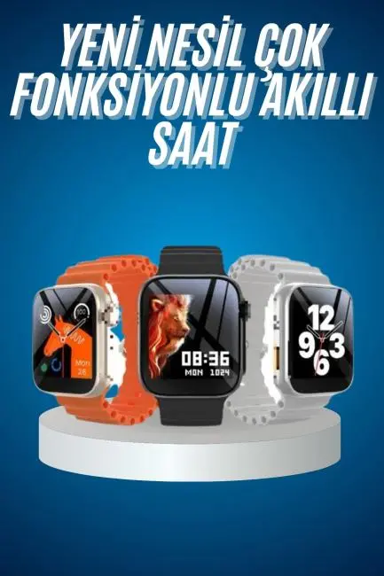 Yeni Nesil Akıllı Saat Müzik Dinleme Bildirim Görme Sesli Asistan Desteği