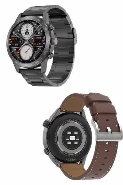 Erkeklere Özel Akıllı Saat Çelik Kordon Bluetooth Bağlantılı İOS ve Android Uyumlu