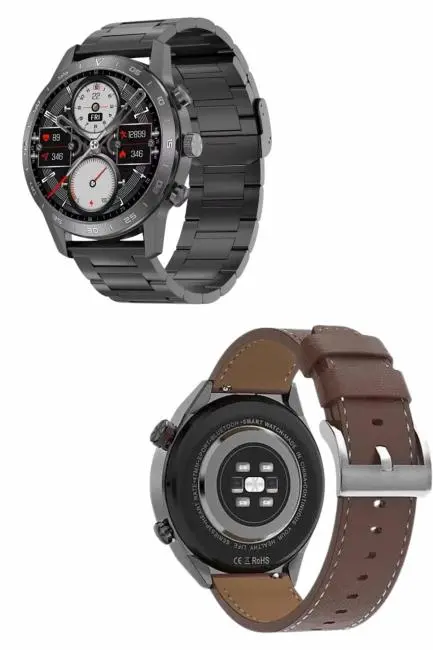 Erkeklere Özel Akıllı Saat Çelik Kordon Bluetooth Bağlantılı İOS ve Android Uyumlu