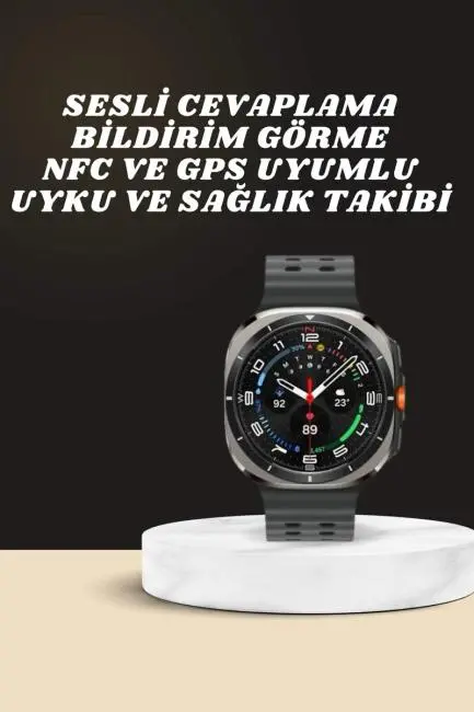Akıllı Saat Amoled Ekran Bluetooth Bağlantılı Sağlık Takibi GPS Uyumlu