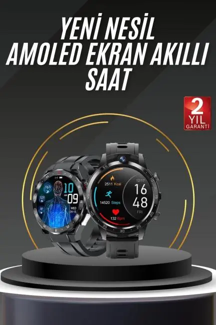 Akıllı Saat Yeni Model Sesli Asistan Bildirim Görme Bluetooth Bağlantılı Müzik Dinleme