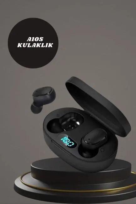 Dijital Göstergeli Kulaklık ve 7 Kordonlu Akıllı Saat Android ve İOS Uyumlu Uyku Takibi Sesli Görüşme