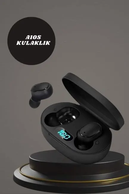 Dijital Göstergeli Kulaklık ve 7 Kordonlu Akıllı Saat Android ve İOS Uyumlu Uyku Takibi Sesli Görüşme