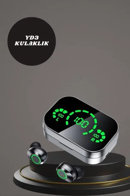 7 Kordonlu Akıllı Saat Ve Aynalı Bluetooth Kulaklık Powerbank Dijital Göstergeli