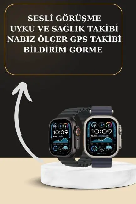 Akıllı Saat Sesli Görüşme Titreşimli GPS Bağlantısı Müzik Dinleme Sosyal Medya Bildirimleri