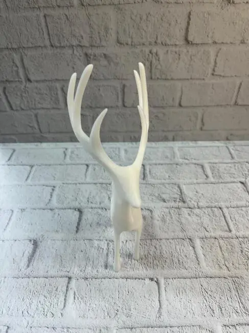 Geyik Figürü Beyaz Modern Salon ve Raf Dekoru