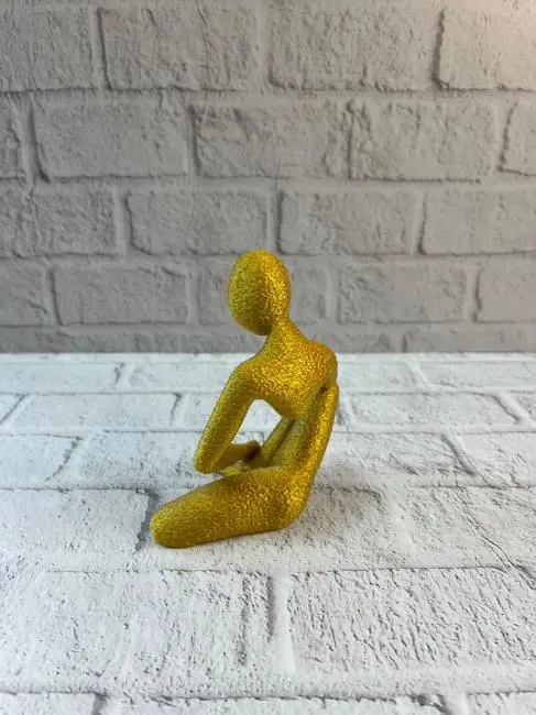 Minimal Sarı İnsan Figürü Biblo Ev ve Ofis Dekoru