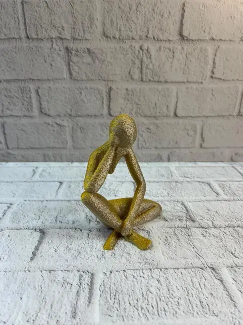 Minimal Sarı İnsan Figürü Biblo Ev ve Ofis Dekoru