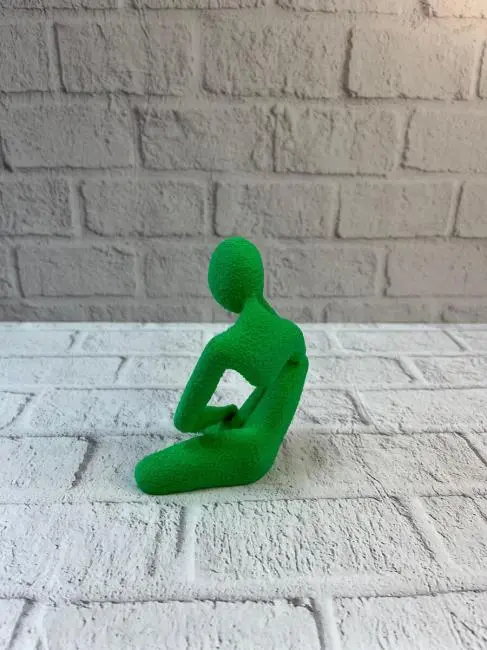 Minimal İnsan Figürü Biblo Yeşil Ev ve Ofis Dekoru