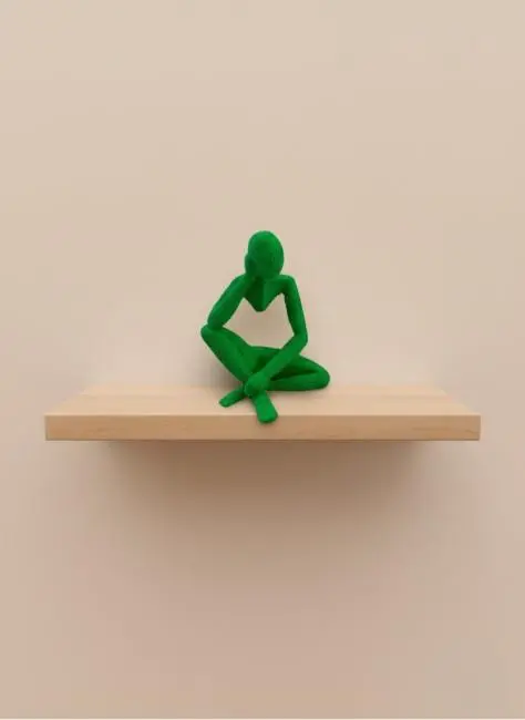 Minimal İnsan Figürü Biblo Yeşil Ev ve Ofis Dekoru