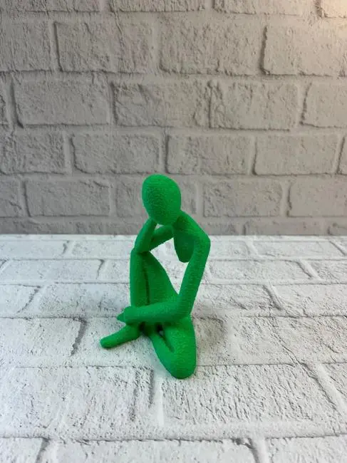 Minimal İnsan Figürü Biblo Yeşil Ev ve Ofis Dekoru