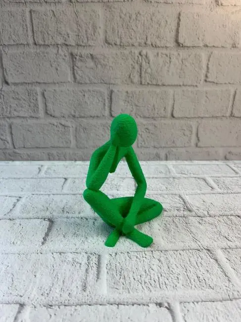 Minimal İnsan Figürü Biblo Yeşil Ev ve Ofis Dekoru