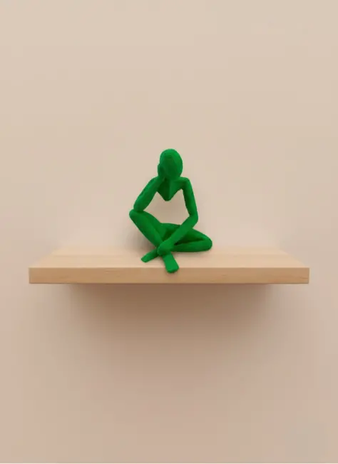 Minimal İnsan Figürü Biblo Yeşil Ev ve Ofis Dekoru