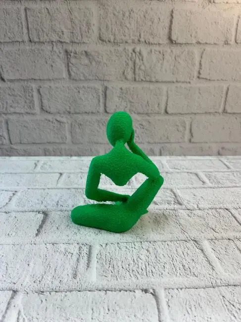 Dekoratif Yeşil İnsan Figürü Modern Masa ve Raf Süsü