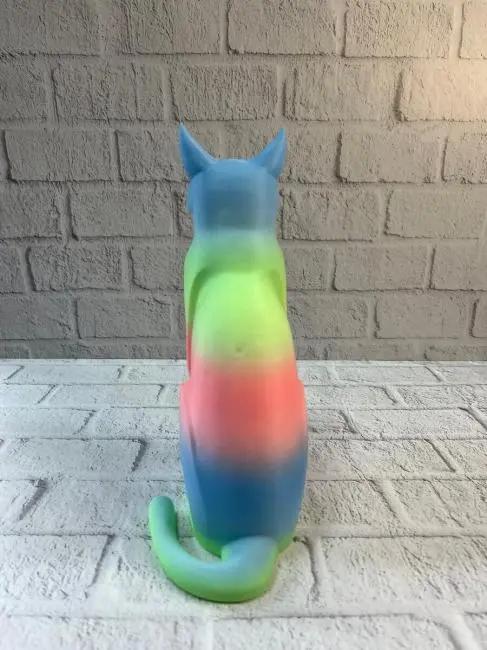 Pastel Rainbow Kedi Figürü Masa ve Raf Üstü Ev Dekorasyonu