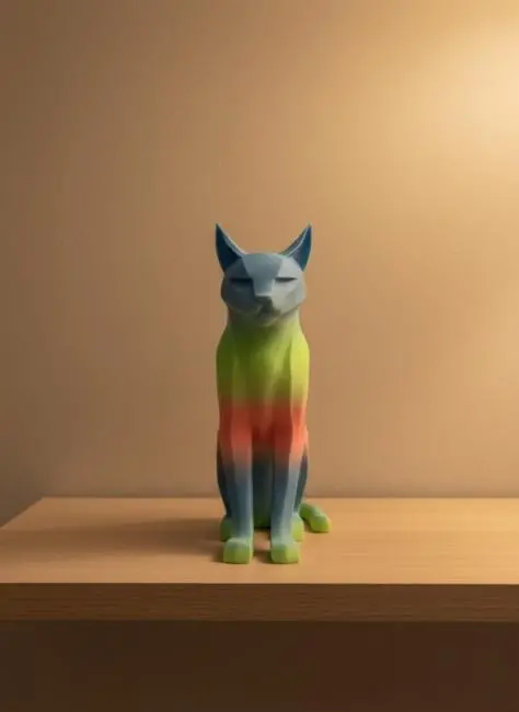 Açık Rainbow Kedi Biblo Modern Salon ve Raf Dekoru