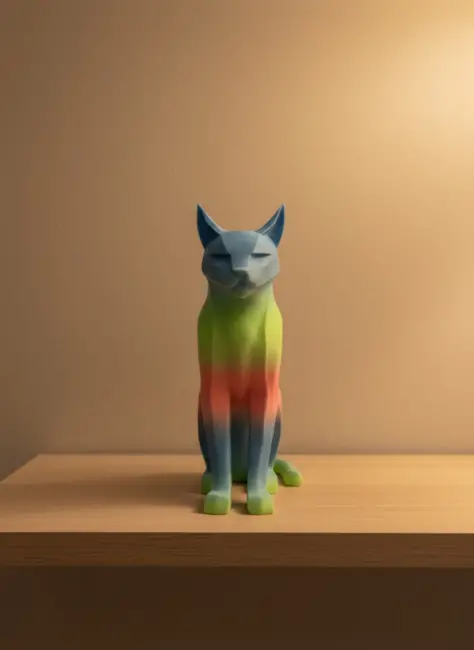 Açık Rainbow Kedi Biblo Modern Salon ve Raf Dekoru