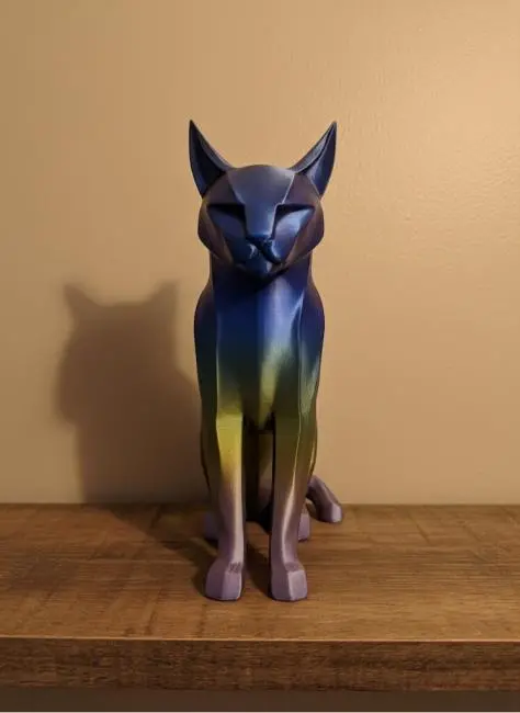 Koyu Rainbow Kedi Biblo Modern Salon ve Raf Dekoru