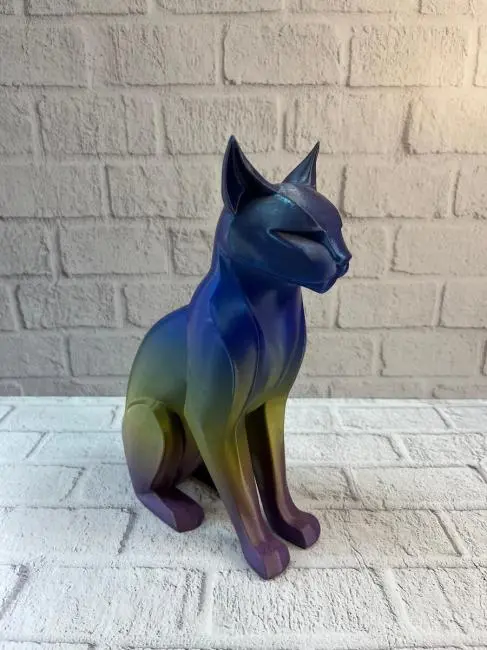 Koyu Rainbow Kedi Biblo Modern Salon ve Raf Dekoru