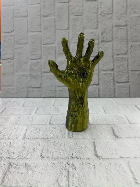 Sanatsal El Formu Heykel Altın Yeşil Tasarım Hediyelik Dekor