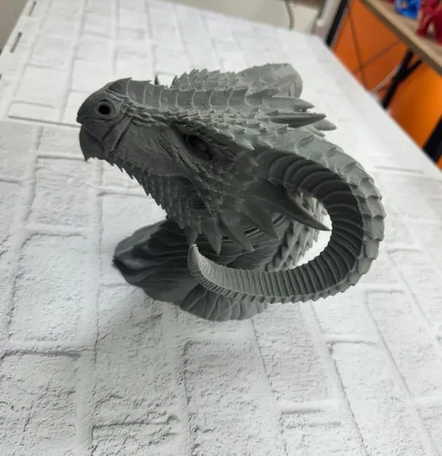 Dekoratif Ejderha Heykeli Özel Tasarım Mitolojik Figür 22x17 cm