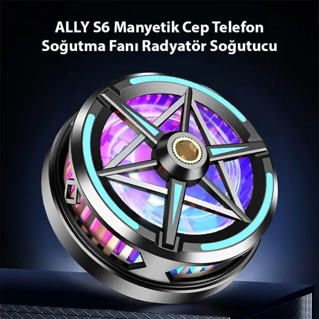 ALLY S6 Manyetik Cep Telefon Soğutma Fanı Radyatör Soğutucu-(5775)