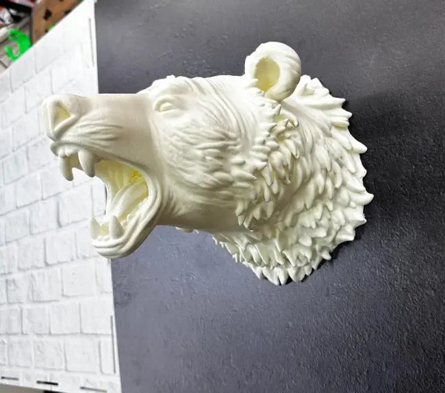 Dekoratif Beyaz Ayı Duvar Heykeli Asılabilir Hediyelik 25x19 cm